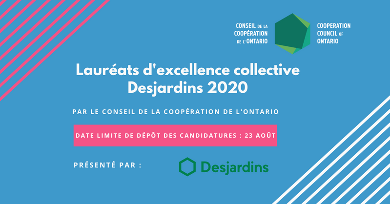 Poster Lauréats d'excellence collective Desjardins 2020